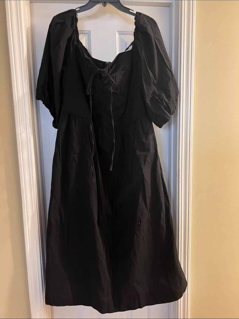 Black Puff-Sleeve Dress NWT